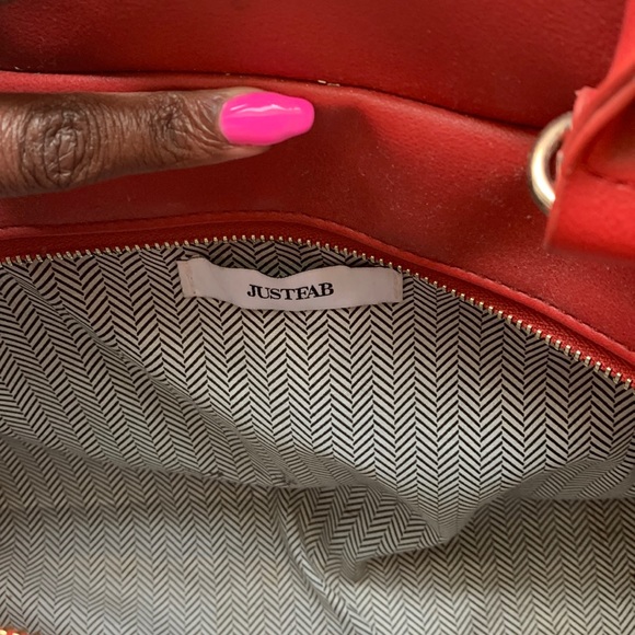 Just Fab Red Satchel - Picture 3 of 3